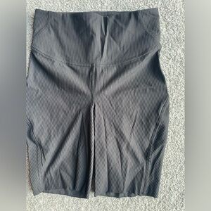 Black ribbed Lululemon shorts